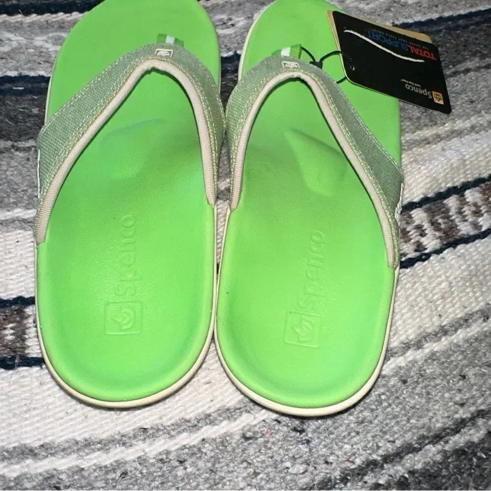 Spenco Women's Canvas Yumi Sandals lizard sz 6 - Picture 6 of 8